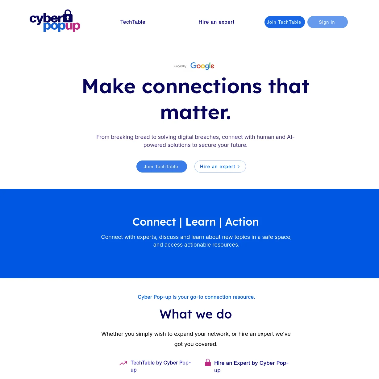 Screenshot of the project named CyberPopUp